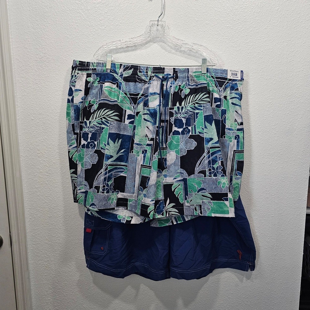 Caribbean Men's‎ Swim Trunks Size 3XB Bundle of 2! New!